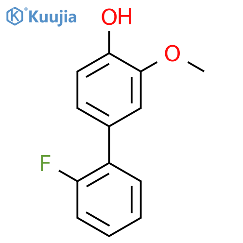 4-(2-fluorophenyl)-2-methoxyphenol structure