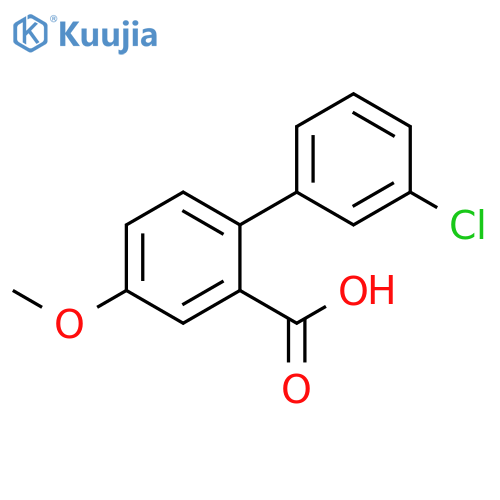 2-(3-Chlorophenyl)-5-methoxybenzoic acid structure