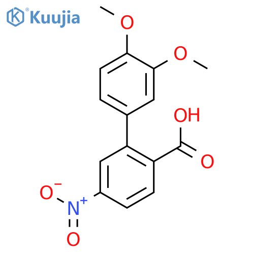 2-(3,4-Dimethoxyphenyl)-4-nitrobenzoic acid structure