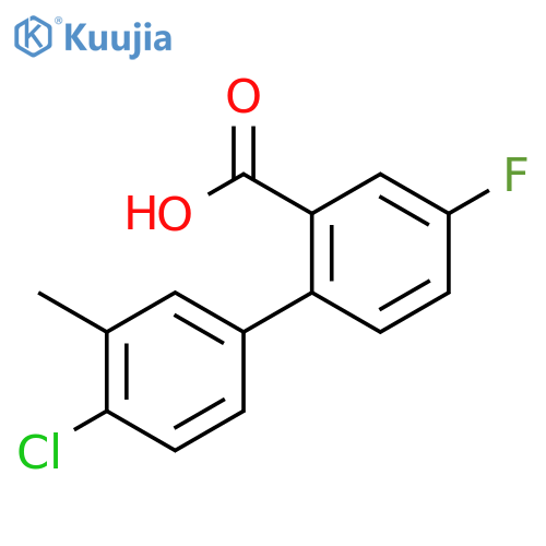 2-(4-chloro-3-methylphenyl)-5-fluorobenzoic Acid structure