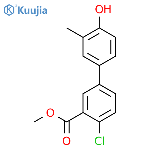 4-(4-Chloro-3-methoxycarbonylphenyl)-2-methylphenol structure