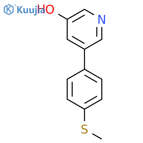 3-Hydroxy-5-(4-methylthiophenyl)pyridine structure