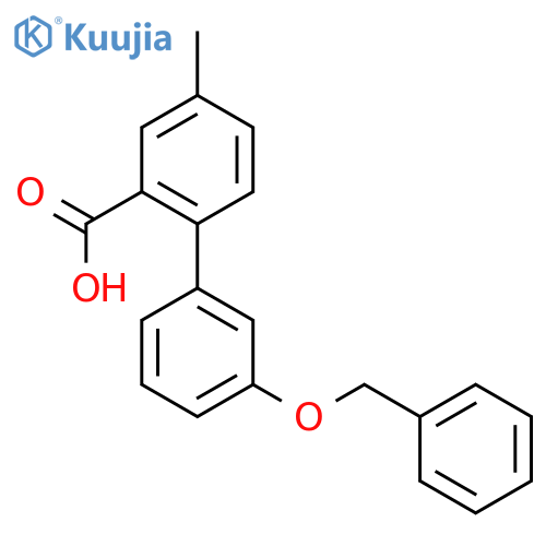 5-methyl-2-(3-phenylmethoxyphenyl)benzoic Acid structure