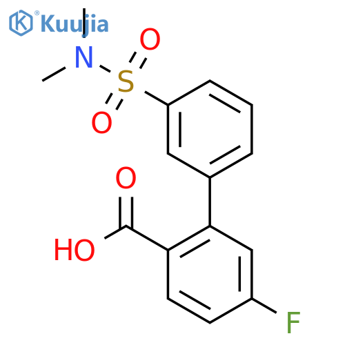 2-(3-N,N-Dimethylsulfamoylphenyl)-4-fluorobenzoic acid structure