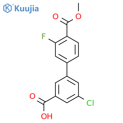 5-Chloro-3-(3-fluoro-4-methoxycarbonylphenyl)benzoic acid structure