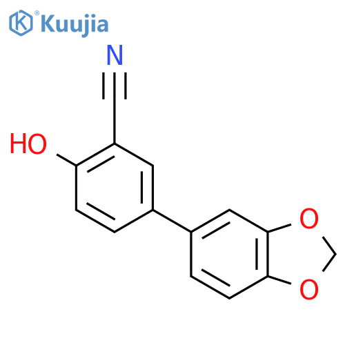 5-(1,3-Benzodioxol-5-yl)-2-hydroxybenzonitrile structure