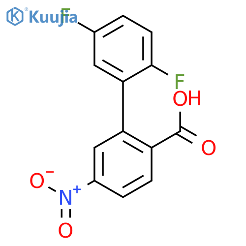 2-(2,5-Difluorophenyl)-4-nitrobenzoic acid structure