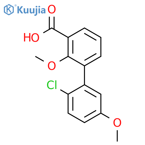 3-(2-Chloro-5-methoxyphenyl)-2-methoxybenzoic acid structure