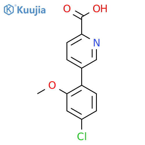 5-(4-Chloro-2-methoxyphenyl)picolinic acid structure