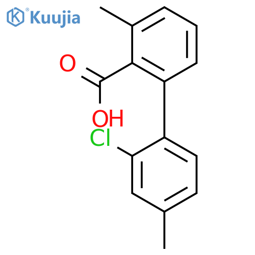 2-(2-Chloro-4-methylphenyl)-6-methylbenzoic acid structure