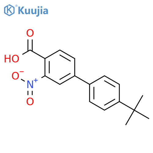 4-(4-tert-butylphenyl)-2-nitrobenzoic Acid structure