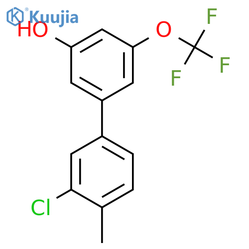 5-(3-Chloro-4-methylphenyl)-3-trifluoromethoxyphenol structure