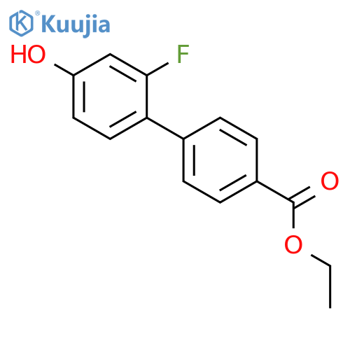 4-(4-Ethoxycarbonylphenyl)-3-fluorophenol structure