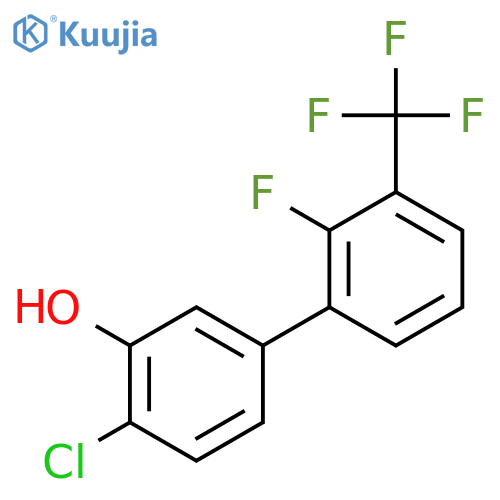 2-chloro-5-[2-fluoro-3-(trifluoromethyl)phenyl]phenol structure