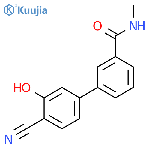 2-Cyano-5-[3-(N-methylaminocarbonyl)phenyl]phenol structure