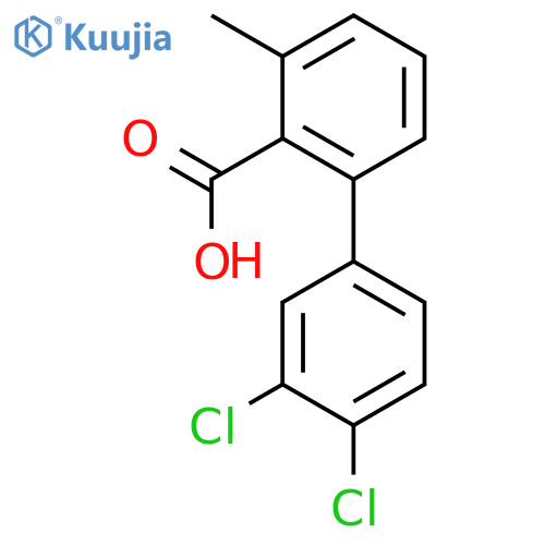2-(3,4-Dichlorophenyl)-6-methylbenzoic acid structure