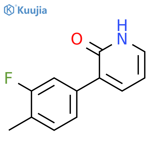 3-(3-Fluoro-4-methylphenyl)-2-hydroxypyridine structure