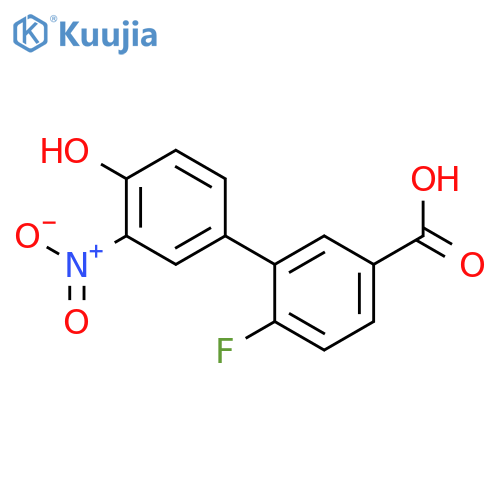 4-(5-Carboxy-2-fluorophenyl)-2-nitrophenol structure