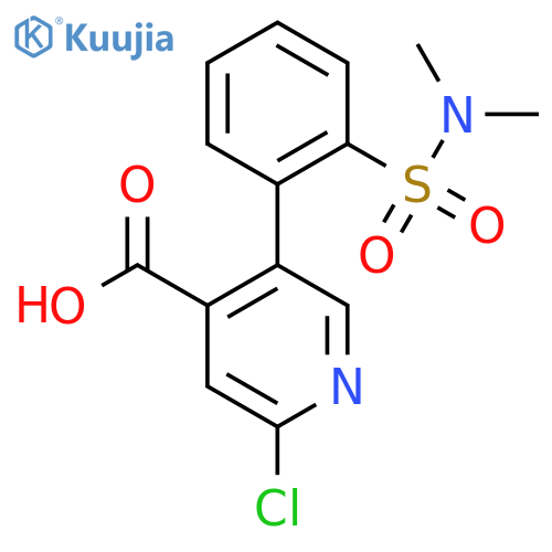 2-Chloro-5-[2-(dimethylsulfamoyl)phenyl]pyridine-4-carboxylic acid structure
