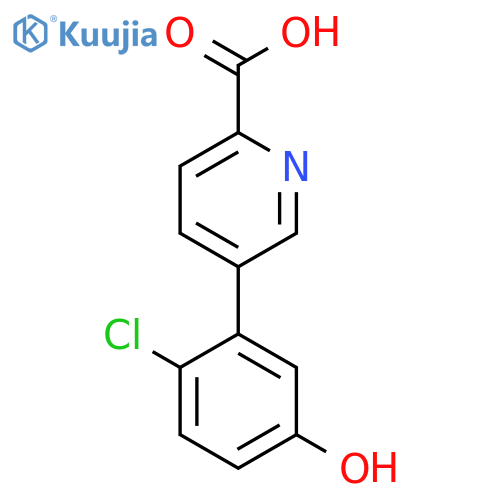 5-(2-Chloro-5-hydroxyphenyl)picolinic acid structure