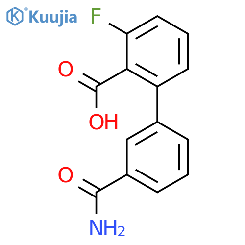 2-(3-carbamoylphenyl)-6-fluorobenzoic Acid structure