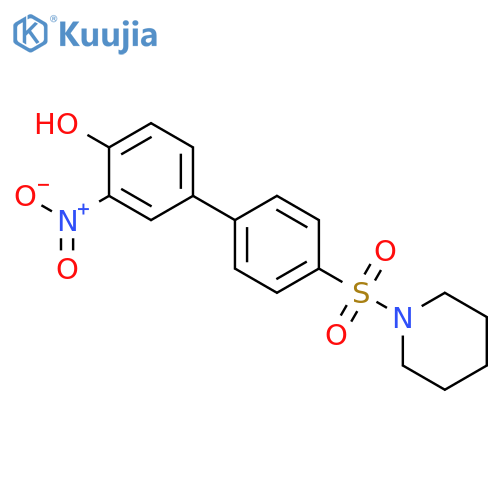2-Nitro-4-[4-(piperidin-1-ylsulfonyl)phenyl]phenol structure