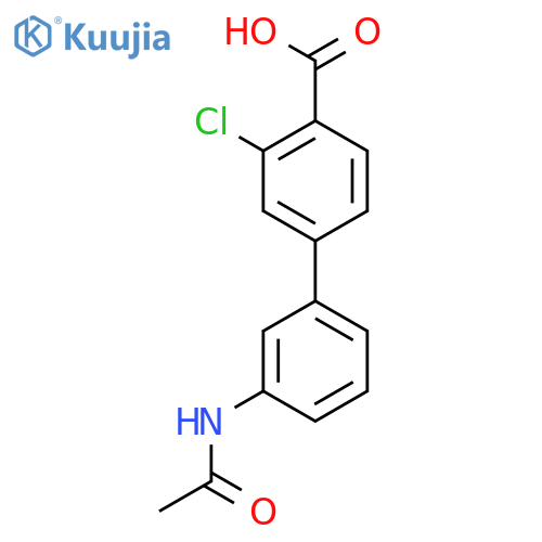 4-(3-Acetylaminophenyl)-2-chlorobenzoic acid structure