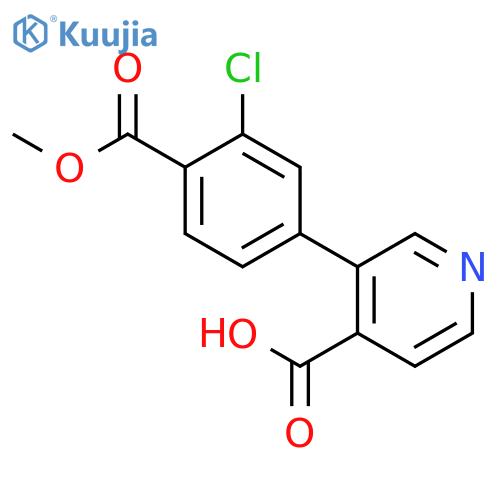 3-(3-Chloro-4-methoxycarbonylphenyl)isonicotinic acid structure