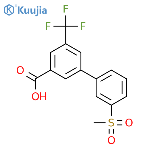 3-(3-Methylsulfonylphenyl)-5-trifluoromethylbenzoic acid structure
