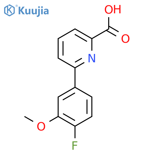 6-(4-Fluoro-3-methoxyphenyl)picolinic acid structure