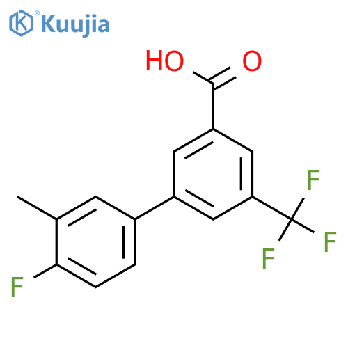 3-(4-Fluoro-3-methylphenyl)-5-trifluoromethylbenzoic acid structure