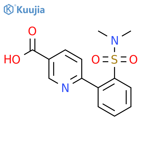 6-(2-N,N-Dimethylsulfamoylphenyl)nicotinic acid structure