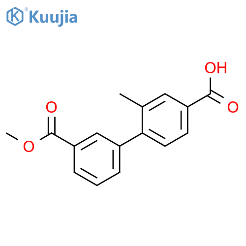 4-(3-Methoxycarbonylphenyl)-3-methylbenzoic acid structure