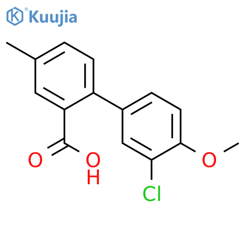 2-(3-Chloro-4-methoxyphenyl)-5-methylbenzoic acid structure