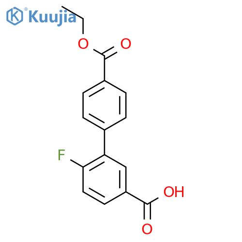 3-(4-Ethoxycarbonylphenyl)-4-fluorobenzoic acid structure