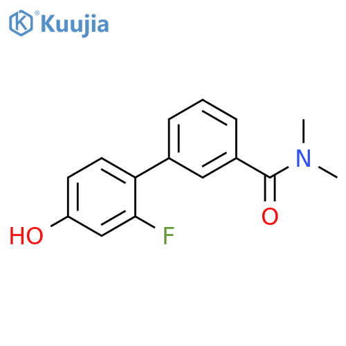 [1,1'-Biphenyl]-3-carboxamide, 2'-fluoro-4'-hydroxy-N,N-dimethyl- structure