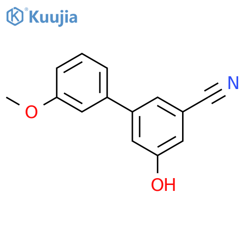 [1,1'-Biphenyl]-3-carbonitrile, 5-hydroxy-3'-methoxy- structure