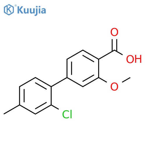 [1,1'-Biphenyl]-4-carboxylic acid, 2'-chloro-3-methoxy-4'-methyl- structure