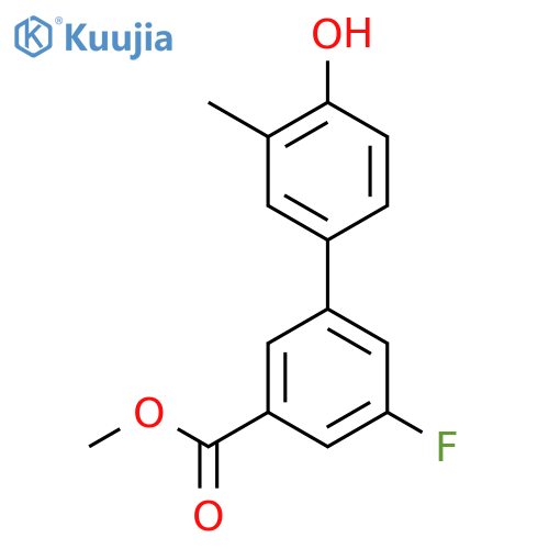 4-(3-Fluoro-5-methoxycarbonylphenyl)-2-methylphenol structure