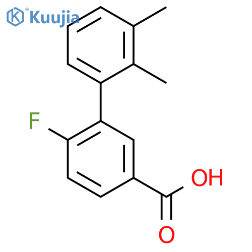 3-(2,3-Dimethylphenyl)-4-fluorobenzoic acid structure