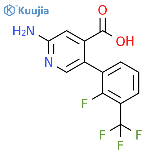 4-Pyridinecarboxylic acid, 2-amino-5-[2-fluoro-3-(trifluoromethyl)phenyl]- structure