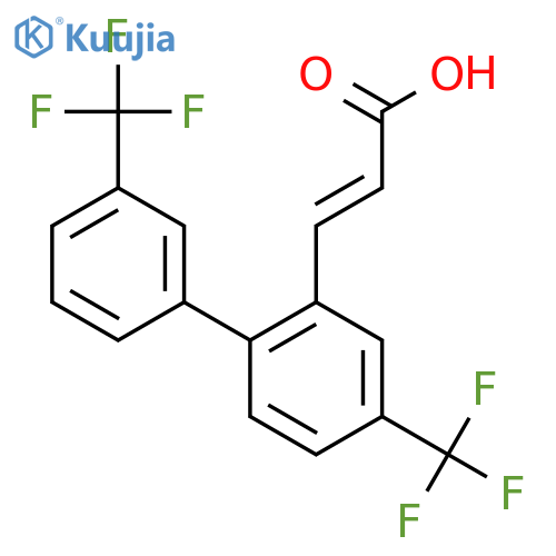 3-(4,3'-Bis(trifluoromethyl)biphenyl-2-yl)-acrylic acid structure