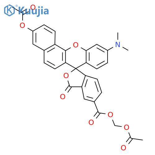 5-(and-6)-Carboxy SNARF-1, Acetoxymethyl Ester, Acetate structure