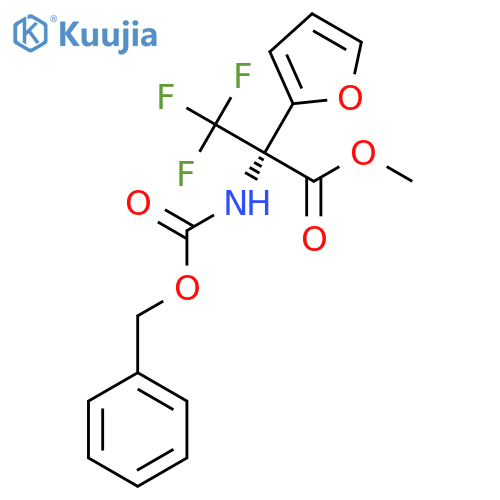 Methyl N-[(benzyloxy)carbonyl]-3,3,3-trifluoro-2-(2-furyl)alaninate structure