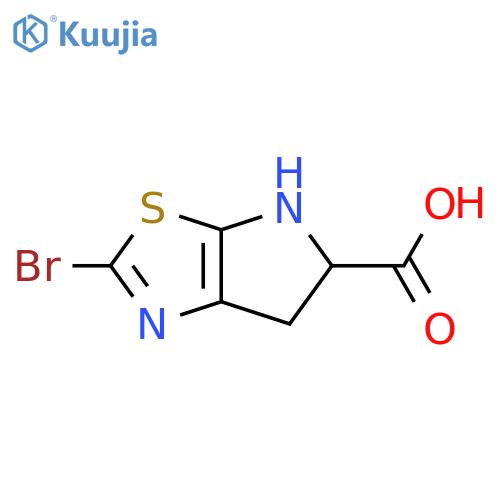 2-bromo-5,6-dihydro-4H-pyrrolo[3,2-d][1,3]thiazole-5-carboxylic acid structure
