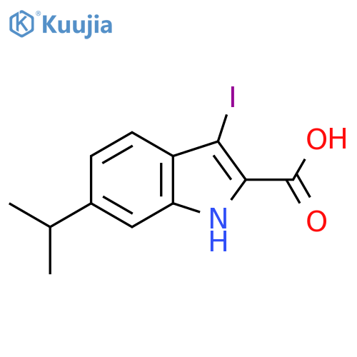 3-Iodo-6-(1-methylethyl)-1H-indole-2-carboxylic Acid structure