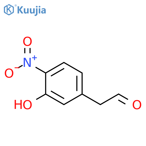 2-(3-hydroxy-4-nitrophenyl)acetaldehyde structure