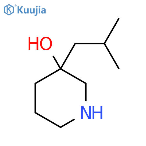 3-(2-methylpropyl)piperidin-3-ol structure