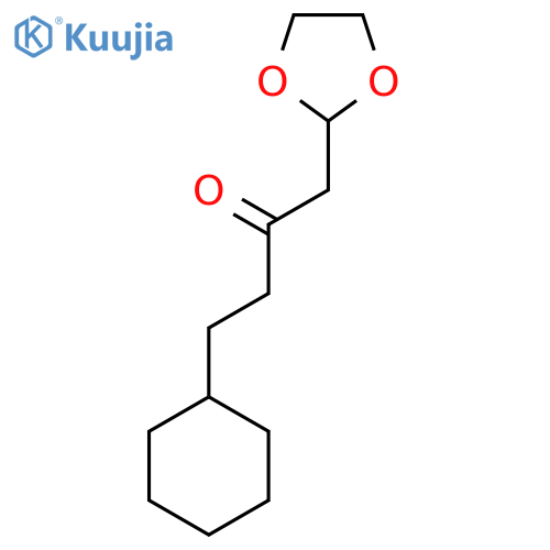 4-Cyclohexyl-1-(1,3-dioxolan-2-yl)-butan-2-one structure