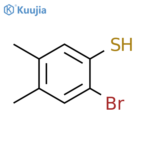 2-bromo-4,5-dimethylbenzene-1-thiol structure